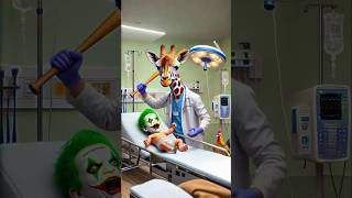 Evolution Of Giraffe 🔥 Doctor Giraffe scares baby Joker giraffe cute shorts [upl. by Hibben31]