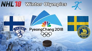 Winter Olympics 2018  Finland vs Sweden  Qualification Playoffs  NHL 18 [upl. by Gnof]