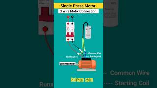 3 Wire Single Phase Motor Wiring shorts short ytshorts shortsvideo [upl. by Yssenhguahs793]