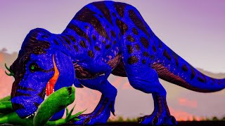 Color Tyrannosaurus Rex Vs InspinedoraptorIREXGreen Alien Jurassic World Dinosaurs Fighting [upl. by Nahshon271]