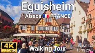 EGUISHEIM a Beautiful French Village in Alsace Region 4K Walking Tour [upl. by Paloma305]