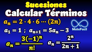 Sucesiones  Calcular los términos de la Sucesión [upl. by Nevaed]