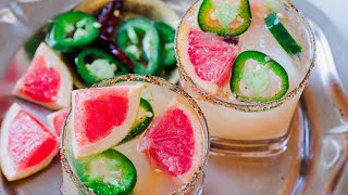 Spicy Grapefruit Mezcal Margarita Recipe [upl. by Oiziruam]