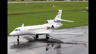 Dassault Falcon 8X landing at Nancy Essey ENCLFSN  FHUIX [upl. by Ojeillib]