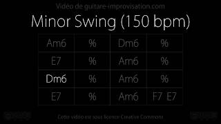 Minor Swing 150 bpm  Backing track guitare électrique [upl. by Adle21]