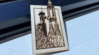 Laser Cutting a Rocket Design StepbyStep [upl. by Ellesirg741]