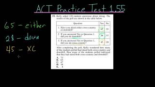 ACT Practice Test 155 Word Problem 7 [upl. by Akerdal]