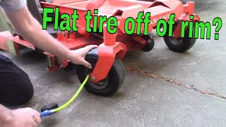 lawnmower tire came off of the rim How to fix it [upl. by Repsihw]