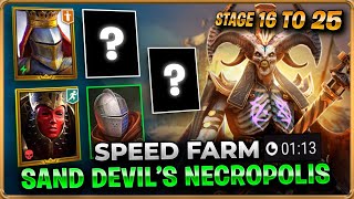 SPEED RUN 100 Win Rate Sand Devils Necropolis Stage 25 Guide  Raid Shadow Legends [upl. by Zebulon]