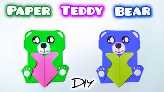 Cute Paper Teddy Bear 🧸 How to make Origami Teddy Bear  Paper Toys  Easy Paper Teddy Bear Toy [upl. by Marie-Jeanne]