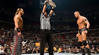 WWE Marquee Matches Shawn Michaels drops Randy Orton with a Springboard Moonsault WWE Network [upl. by Sito]