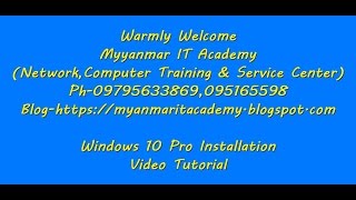 02Windows 10 Pro Installation Tutorial [upl. by Drahsar]