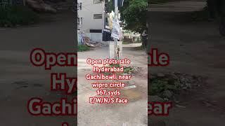 167 Syds open plots sale Hyderabad Gachibowli near Wipro circle Ready to construction gopanpally [upl. by Nodnek]