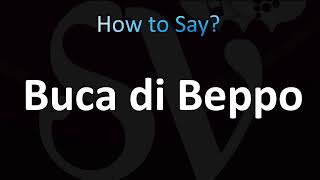 How to Pronounce Buca di Beppo CORRECTLY [upl. by Ahseat]