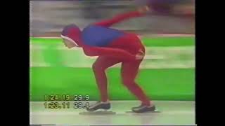 Johann Olav Koss vinner VM på skøyter 1991 i Herenveen og setter ny verdensrekord HD 720p [upl. by Lipp387]