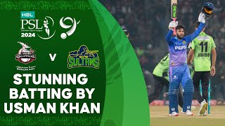 Stunning Batting By Usman Khan  Lahore Qalandars vs Multan Sultans  Match 14  HBL PSL 9  M1Z2U [upl. by Matusow333]