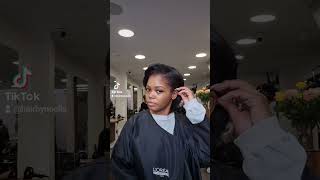 Japanese hair straightening JapaneseHairStraightening AfroHair [upl. by Naaman]