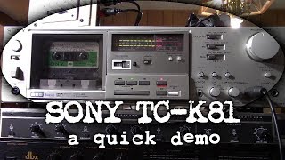 Sony TCK81 Quick Demo Lo Tape [upl. by Oznohpla]