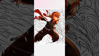 Demon Slayer Kimetsu no Yaiba anime coloring famous fanart anime AI video [upl. by Nek]