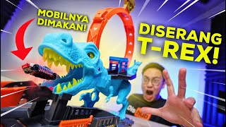 BEGINI JADINYA KALAU DINOSAURUS amp TRACK HOTWHEELS DIGABUNG JADI SATU 🦖🔥 [upl. by Joelle]