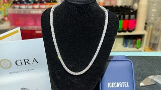 16 inch 4mm Moissanite Tennis Chain from IceCartel [upl. by Eelarual457]