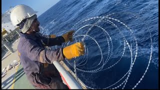 Pirates Hijacking Ship Safety  Ship Transiting High Risk Area HRA Somaliya Piracy Area pirates [upl. by Ardnalac]