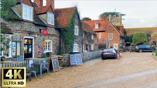 Beautiful English Village  Midwinter Walking Tour  Hambleden Bucks ENGLAND 4K [upl. by Bolton403]