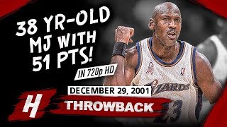 The Game OLD Michael Jordan SHUTS DOWN Critics CRAZY Highlights vs Hornets 20011229  51 Points [upl. by Eceeryt]