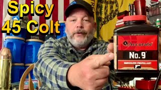 Reloading Spicy 45 Colt with Lee 452255RF and Accurate 9 [upl. by Eitnom]