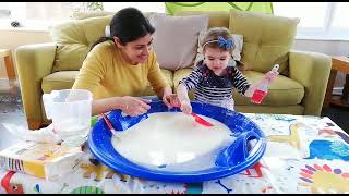 Messy play and markmaking with cornflour [upl. by Barthold]