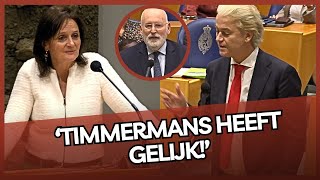 Bijzonder Wilders geeft Timmermans gelijk amp KRAAKT partij Omtzigt [upl. by Eerihs]