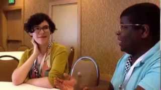 Geeking Out Comic Con Interview wRebecca Sugar amp Ian JonesQuartey Steven Universe [upl. by Guy]