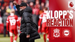 Mac Allister Role Salah Goal Fantastic Result  Klopps Reaction  Liverpool 21 Brighton [upl. by Yrreb]