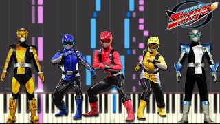 Tokumei Sentai GoBusters  Piano Tutorial Synthesia♫ 特命戦隊ゴーバスターズ スーパー戦隊 ピアノ [upl. by Frasier]