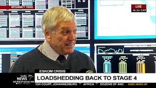 Eskom crisis  Load shedding back to stage 4 [upl. by Anomar]