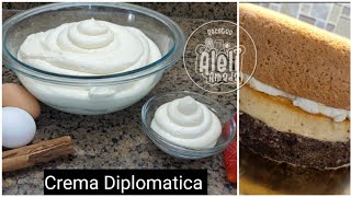 CREMA DIPLOMATICA o DIPLOMATA el RELLENO PERFECTO para PASTELES y POSTRES FRIOS sin SECRETOS [upl. by Eceeryt]