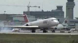 NWA DC9 landing on runway 06R at YUL [upl. by Radack]