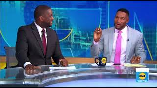 quotWHAT A CATCHquot  Robert Carter Jrs Interception on Good Morning America [upl. by Curran339]