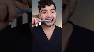 toothbrush dentist satisfying comedy makeup homemade diy braces teeth youtubeshorts [upl. by Nahpets166]