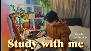 LIVE  4hour study with me 📚 nature sounds 🌧 productive break activities 🧘‍♂️ [upl. by Nioe]