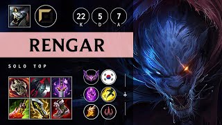 Rengar Top vs Aurora Triple Kill Godlike  KR Master Patch 1419 [upl. by Enitsahc417]