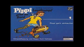 PIPPI LANGSTRUMPF GEHT AN BORD  PIPPI GEHT EINKAUFEN ASTRID LINDGREN Hörspiel Hörbuch Geschichte [upl. by Ltsyrk]