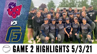 George Fox vs 8 Linfield Game 2 Highlights  D3 Softball 2021 [upl. by Mena]