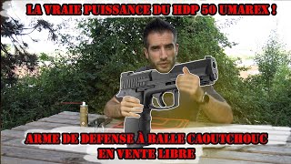 La vraie puissance du HDP 50 Umarex Arme de défense à balle caoutchouc calibre 50 [upl. by Silado]