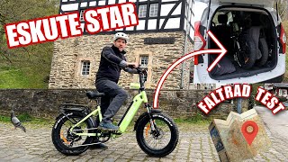 Eskute Star Ebike Pedelec Fatbike im Test Review Elektro Faltrad Klapprad mit 20 Zoll Fat Reifen [upl. by Ruomyes657]