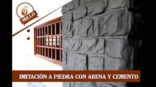 Como hacer IMITACION A PIEDRA con arena y cemento [upl. by Brien458]