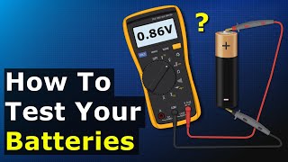 Testing Batteries With a Multimeter  AA Battery Test [upl. by Hadihahs629]