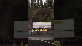 Land Slide in moving cargo train landslide trainvideo trainjourney trainaccidentnews mountains [upl. by Aivlys]