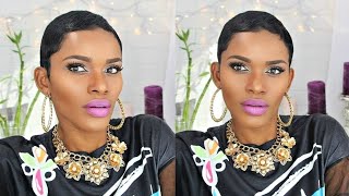 FROM NATURAL 4C TWA TO RELAXER  COLOR SAMEDAY  FINGERWAVE PIXIE AT HOME  KIM NAEEMA [upl. by Agosto]