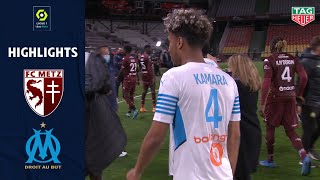 FC METZ  OLYMPIQUE DE MARSEILLE 1  1  Highlights  FCM  OM  20202021 [upl. by Kirtap]